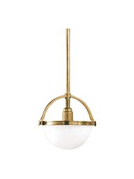 10 inch Stratford Pendant in Aged Brass.